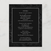 エレガントなミニマルブラックタペストリーウェディング詳細 エンクロージャーカード (正面)