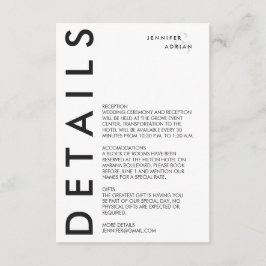 エレガントなミニマルホワイトモダンウェディングエンクロージャーカード エンクロージャーカード