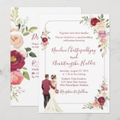 エレガントなミニマル結婚式招待状テンプレート セーブザデート (正面/裏面)