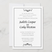 エレガントなミニマル結婚式招待状A2 招待状 (正面)