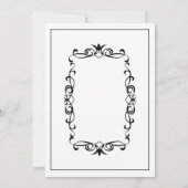 エレガントなミニマル結婚式招待状A2 招待状 (裏面)