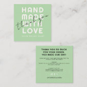 エレガントなミニマル タイポグラフィ オリーブ シンプル スクエア スクエア名刺 (正面/裏面)