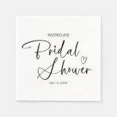 エレガントなミニマル ブライダルシャワー スタンダードカクテルナプキン (正面)