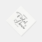 エレガントなミニマル ブライダルシャワー スタンダードカクテルナプキン (角)