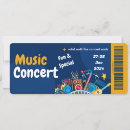 エレガントなミュージックパーティー招待カードデザイン 招待状