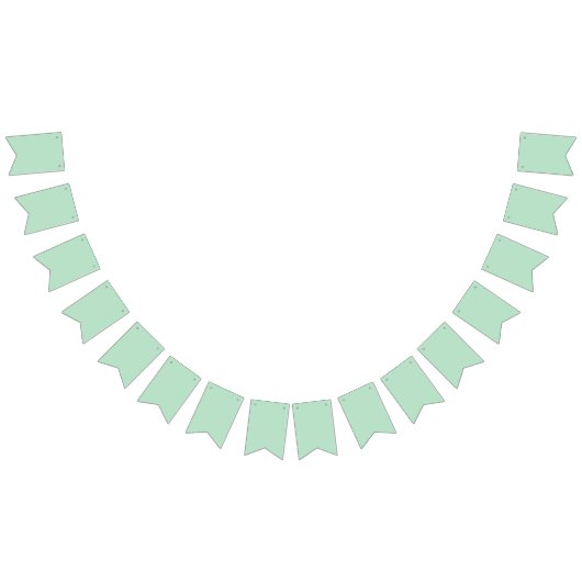 エレガントなミントグリーンのバンティングバナー バンティングフラッグ (全)