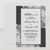 エレガントなムスリムの結婚式招待状 招待状 (正面/裏面)