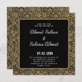 エレガントなムスリムの結婚式 ニカ セーブザデート (正面/裏面)