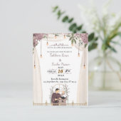 エレガントなムスリム・ニカーフォーマル招待状 | 招待状 (スタンド正面)