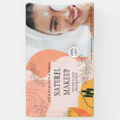 エレガントなメイクアップアーティスト モダンな美容院のヘアカット 横断幕 (縦)