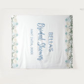 エレガントなメインスクイーズの冬のブライダルシャワー タペストリー (正面(横))