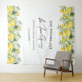 エレガントなメインスクイーズ ブライダルシャワー フォトバックドロップ タペストリー (インサイチュ(横))