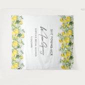 エレガントなメインスクイーズ ブライダルシャワー フォトバックドロップ タペストリー (正面(横))