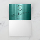 エレガントなメタリックゴルフモノグラムデザイン 招待状 (内部)