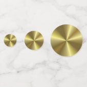 エレガントなメタリックゴールドのモダンなブランケットemplate コンフェッティ (裏面)