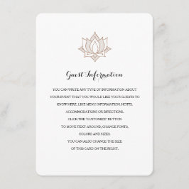 エレガントなメヘンディの挿入カード エンクロージャーカード