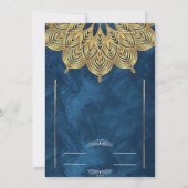 エレガントなメヘンディの結婚式招待状 招待状 (裏面)