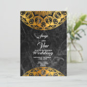 エレガントなメヘンディの結婚式招待状 招待状 (スタンド正面)