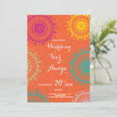 エレガントなメヘンディの結婚式招待状 招待状 (スタンド正面)