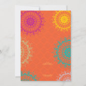 エレガントなメヘンディの結婚式招待状 招待状 (裏面)