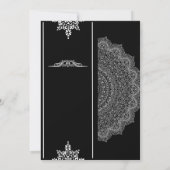 エレガントなメヘンディーの結婚式招待状 招待状 (裏面)