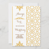 エレガントなメヘンディーの結婚式招待状 招待状 (正面)