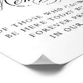 エレガントなメモリアル ブラックカリグラフィー | おしゃれ ポスター (角)