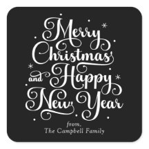 エレガントなメリークリスマスと新年のあいさつ