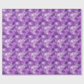 エレガントなメリークリスマスの休日の輝きの紫色 ラッピングペーパー (フラット)