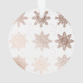 エレガントなメリークリスマスの文字|のばら色の金ゴールド|の写真 オーナメント (裏面)