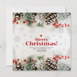 エレガントなメリークリスマス ホリデーカード、新年 シーズンカード