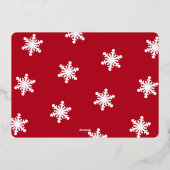 エレガントなメリー＆ブライトカスタムフォト 箔シーズンカード (裏面)