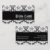 エレガントなメーキャップアーティストの名刺のダマスク織 名刺 (正面/裏面)