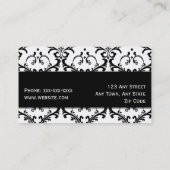 エレガントなメーキャップアーティストの名刺のダマスク織 名刺 (裏面)
