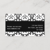 エレガントなメーキャップアーティストの名刺のダマスク織 名刺 (裏面)