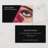 エレガントなメーキャップアーティストの美容師のCosmetology 名刺 (正面/裏面)