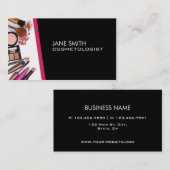 エレガントなメーキャップアーティストの美容師のCosmetology 名刺 (正面/裏面)