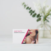 エレガントなメーキャップアーティストの美容師のCosmetology 名刺 (スタンド正面)