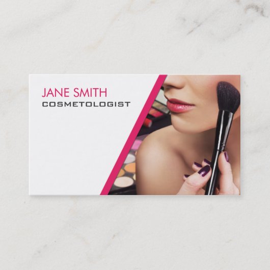エレガントなメーキャップアーティストの美容師のCosmetology 名刺 (正面)