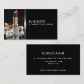 エレガントなメーキャップアーティストの美容師のCosmetology 名刺 (正面/裏面)