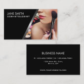エレガントなメーキャップアーティストの美容師のCosmetology 名刺 (正面/裏面)