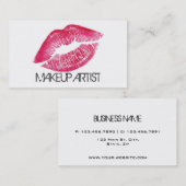 エレガントなメーキャップアーティストの美容師のCosmetology 名刺 (正面/裏面)