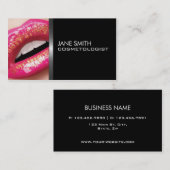 エレガントなメーキャップアーティストの美容師のCosmetology 名刺 (正面/裏面)
