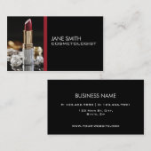 エレガントなメーキャップアーティストの美容師のCosmetology 名刺 (正面/裏面)