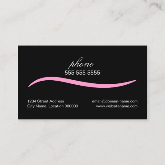 エレガントなメーキャップアーティスト 名刺 (裏面)