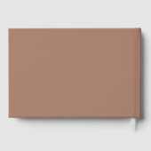 エレガントなモカの花嫁への手紙 ゴールド ゲストブック (裏面)