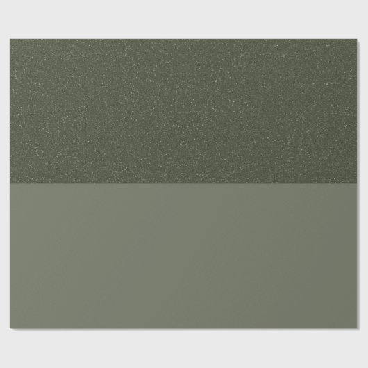 エレガントなモスグリーン包装紙 - カスタマイズ可能 ラッピングペーパー (フラット)