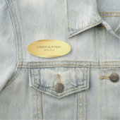 エレガントなモダンで魅力的な金ゴールドのシンプルなテンプレート 名札 (インサイチュ)