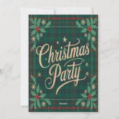 エレガントなモダンなクリスマスパーティーの招待状 シーズンカード (裏面)