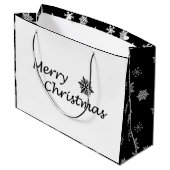 エレガントなモダンなクリスマス  ファ ラ ラ ラ  ラージギフトB ラージペーパーバッグ (裏面アングル)